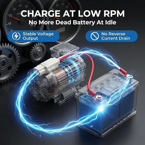 10SI 12SI Alternator Charge Wire Plug with Diode, Fit for Delco Remy Series Alternators, Low RPM Charging Harness for GM Classic Car Chevy C10 Tractor Off-Road Marine Equipment in Saudi Arabia