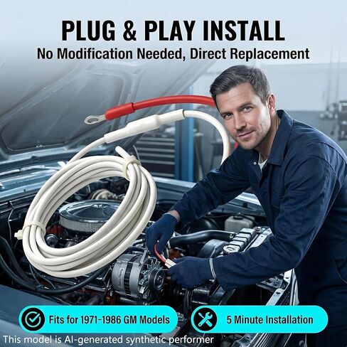 10SI 12SI Alternator Charge Wire Plug with Diode, Fit for Delco Remy Series Alternators, Low RPM Charging Harness for GM Classic Car Chevy C10 Tractor Off-Road Marine Equipment in Saudi Arabia