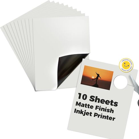 MR-LABEL 20 Sheets 8.5"x11" Glossy Printable Magnetic Sheets for Inkjet Printers - Waterproof Flexible DIY Magnet Printer Paper - Ideal for Photo, Picture Labels & Educational Tools in Saudi Arabia