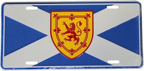 Scotland License Plate (st. andrews cross with rampant lion) in Saudi Arabia