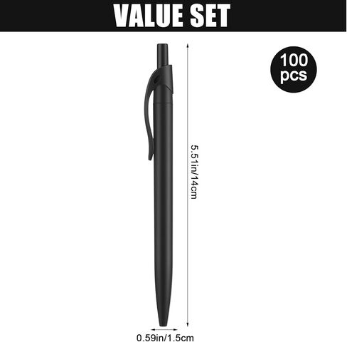 Kifmurase 100PCS Pen Bulk, Black Click Pens, Wholesale Retractable Ballpoint Pens with Comfortable Grip, Medium Point Smooth 1.0MM Black Ink Pen for Journaling School and Office in Saudi Arabia
