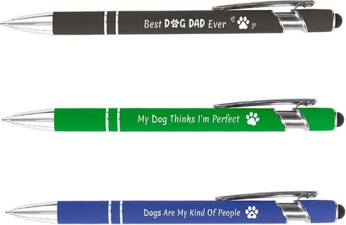 Dogs Dads Father's Day Christmas Valentines Day Birhtday Gifts for Dogs Owners Men Best Dog Dad Ever Pen Dog Dad Gifts for Men Doggy Lovers Ballpoint Pen Set for Male Friends Coworkers in Saudi Arabia