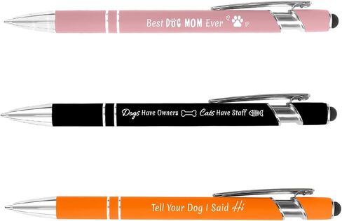 Dogs Dads Father's Day Christmas Valentines Day Birhtday Gifts for Dogs Owners Men Best Dog Dad Ever Pen Dog Dad Gifts for Men Doggy Lovers Ballpoint Pen Set for Male Friends Coworkers in Saudi Arabia