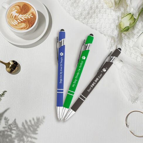 Dogs Dads Father's Day Christmas Valentines Day Birhtday Gifts for Dogs Owners Men Best Dog Dad Ever Pen Dog Dad Gifts for Men Doggy Lovers Ballpoint Pen Set for Male Friends Coworkers in Saudi Arabia