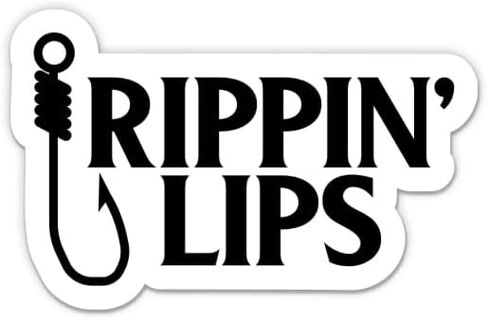 ملصق فينيل لصياد السمك من Rippin Lips - هاتف السيارة - 3 بوصة in Kuwait