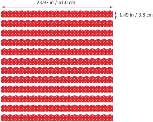 VOSAREA 12pcsMagnetic Bulletin Board Border - Dot Scalloped Borders for Classroom Whiteboard & Chalkboard - 24ft Magnetic Strips Trim for Teacher School Supplies & Office Decor (1.5" Wide) in Kuwait