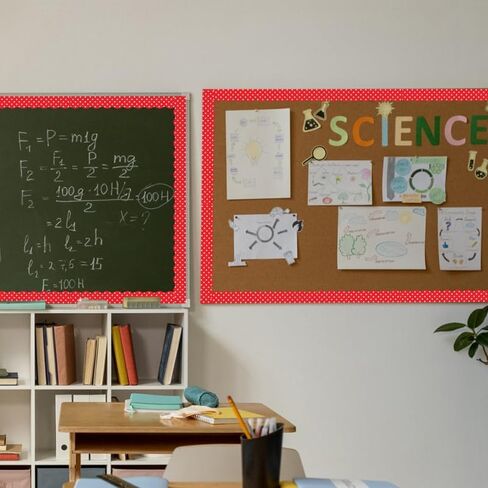 VOSAREA 12pcsMagnetic Bulletin Board Border - Dot Scalloped Borders for Classroom Whiteboard & Chalkboard - 24ft Magnetic Strips Trim for Teacher School Supplies & Office Decor (1.5" Wide) in Kuwait