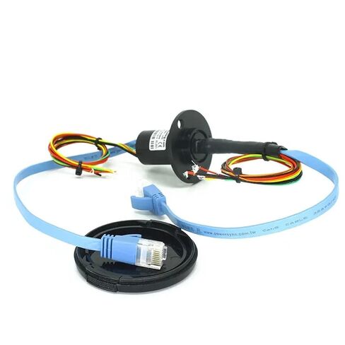 RJ45 Ethernet Connector 1 Channel 1000BaseT 6 Circuits 2A+2 Circuits 5A Ethernet Slip Ring with OD 22mm(with Flange) in Saudi Arabia