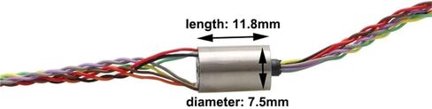 1PCS Dia.7.5mm 8CH 2A Electrical Slip Ring Visual Fishing Anchor Rotating Joint Connector Metal Shell Conductive Slipring in Saudi Arabia