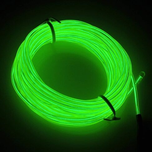 ABALDI EL Wire Neon Light Portable Battery Powered Electroluminescence Wire Pack for Xmas Party Decoration(5m/16ft,Green) in Saudi Arabia
