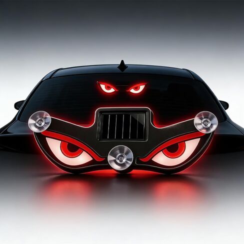 Devil Eyes Solar Car Light,Rechargeable Windshield Ambient Lights,5 Modes,Romantic Car Decor Outdoor Gift for Couples,Women,Men. in Kuwait