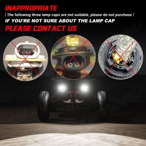 CHUSYYRAY Light Bulbs Compatible with Honda Rancher Rubicon Fourtrax Foreman TRX420 TRX500 Driving LIght 34901-HR3-A21, 12V 40W 6000K White, IP67 Waterproof for Off Road, Pack of 2 in Saudi Arabia