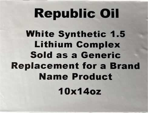 Republic Oil White Synthetic High Temp #1.5 Multipurpose Grease Lithium Complex 10x14oz #1#2 in Kuwait