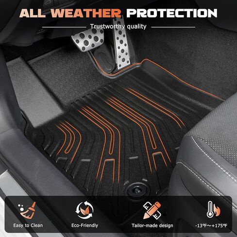 Floor Mats & Cargo Liner-Compatible with Murano 2017.5-2024 All Weather TPE Full Set Floor Liners Waterproof Anti-Slip Durable Automotive Floor Mats (Black) in Kuwait