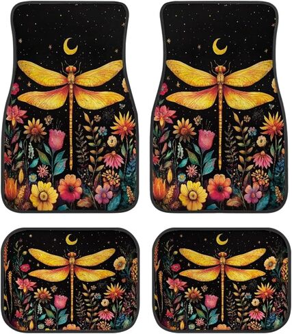 Sea Turtle Car Floor Mats Set of 4 | Universal Auto Decor, Non-Slip Automotive Rubber, Front Rear Foot Carpet, All Weather, Fit Most Trucks SUV Sedans in Saudi Arabia