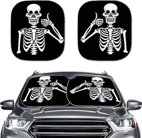 Sunflower 2pcs Car Windshield Sun Shade Block Uv Rays Keep Your Car Cooler Sun Shade Window Auto Interior Accessories Protect Universal Fits Cars,Suvs,Trucks in Saudi Arabia