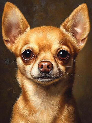 DIY Chihuahua Dog Diamond Painting 12x16 Inch, Full Round Drill Kits Mosaic Art for Adults Relax & Home Wall Decor Festival Gift 575 in Kuwait