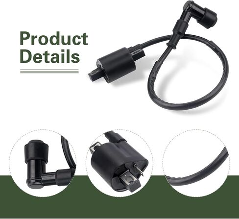 Ignition Coil, High Performance Motorcycle ATV Dirt Bike Ignition Coil, Spark Plug Wire Ignitor Line Kit, Compatible with 50cc-250cc ATV, Dirt Bike, Scooter, Go Kart, Quad (Black) in Kuwait