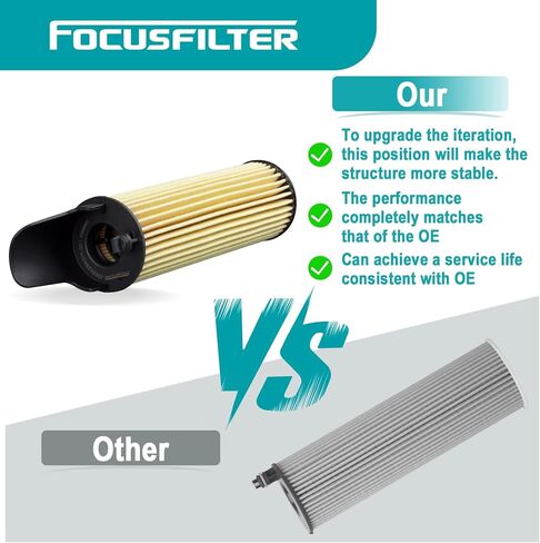 FOCUSFILTER A6541801100 OEM Grade Oil Filter up to 10k Miles, Compatible with 2023-2025 Mercedes-Benz Sprinter 2500 3500 3500XD, 2024-2025 Sprinter 4500, Replaces 6541801100, HU 6020 z (Pack of 6) in Saudi Arabia