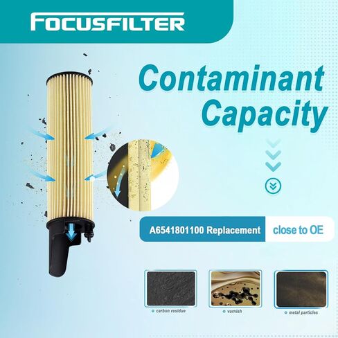 FOCUSFILTER A6541801100 OEM Grade Oil Filter up to 10k Miles, Compatible with 2023-2025 Mercedes-Benz Sprinter 2500 3500 3500XD, 2024-2025 Sprinter 4500, Replaces 6541801100, HU 6020 z (Pack of 6) in Saudi Arabia