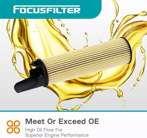 FOCUSFILTER A6541801100 OEM Grade Oil Filter up to 10k Miles, Compatible with 2023-2025 Mercedes-Benz Sprinter 2500 3500 3500XD, 2024-2025 Sprinter 4500, Replaces 6541801100, HU 6020 z (Pack of 6) in Saudi Arabia