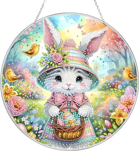 DIY Hanging Diamond Art Kit for Adults, 5D Acrylic Gem Art Window & Wall Pendant, Diamond Painting Ornament for Home Decor (Butterfly) in Saudi Arabia