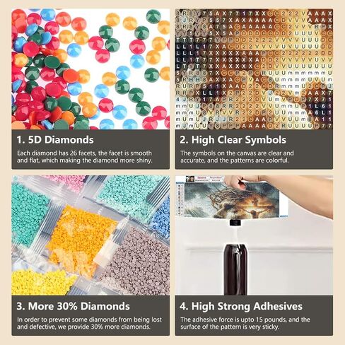 FHBUBPUP Jesus Diamond Art Kits for Adults, Faith Diamond Painting Kits, Beginners DIY Full Drill Round Diamond Dot Gem Art Crafts Home Wall Decoration Gift 12×12Inch in Kuwait