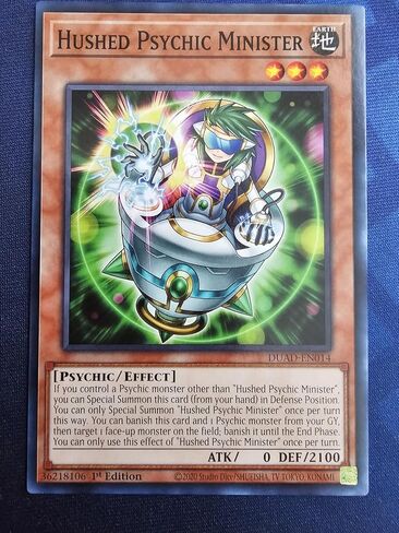 Hushed Psychic Minister - DUAD-EN014 - Common - 1st Edition in Saudi Arabia