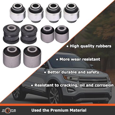 Rear Suspension Knuckle Bushing Kit 10 PCS Compatible With Ford Explorer 2011-2019, Police Interceptor Utility 2013-2019 Replace For DB5Z5B758B DB5Z5B759B BB5Z5B758A BB5Z5B759A in Kuwait