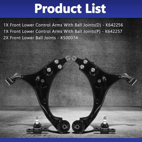 Control Arm, w/Ball Joint Front Lower Suspension Kit Compatible With Kia Forte Forte Koup 2010 2011 2012 2013 in Kuwait
