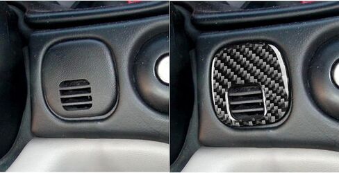 Real Premium Carbon Fiber Car Air Temp Sensor Grille Vent Interior Trim Cover Compatible with Chevrolet Corvette C5 1998 1999 2000 2001 2002 2003 2004 Accessories in Saudi Arabia