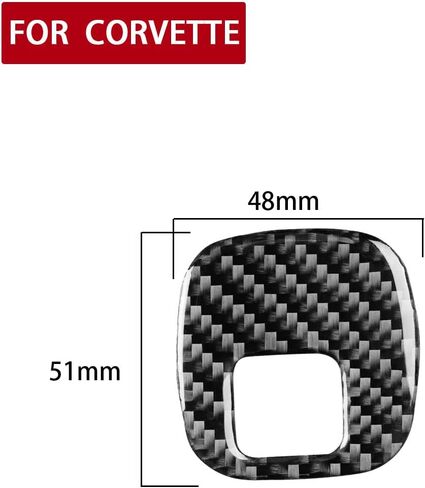 Real Premium Carbon Fiber Car Air Temp Sensor Grille Vent Interior Trim Cover Compatible with Chevrolet Corvette C5 1998 1999 2000 2001 2002 2003 2004 Accessories in Saudi Arabia