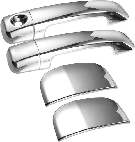 ACROPIX Car Door Handle Cover Kit Compatible for Toyota Tundra 2007-2018, Durable Plastic Silver Tone Car Parts in Kuwait