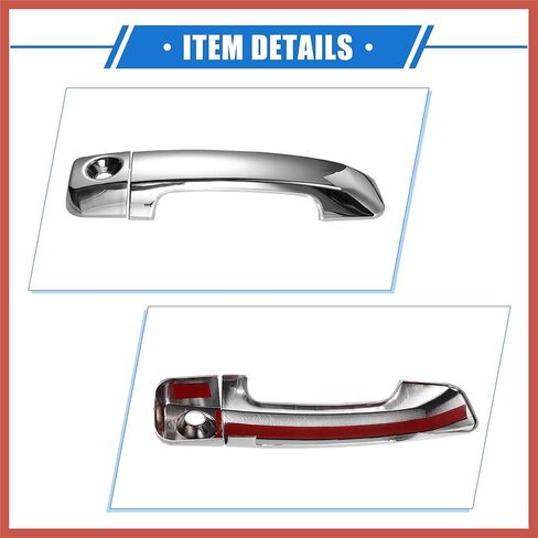 ACROPIX Car Door Handle Cover Kit Compatible for Toyota Tundra 2007-2018, Durable Plastic Silver Tone Car Parts in Kuwait