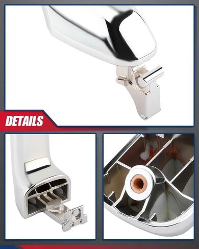 4Pcs Chrome Exterior Door Handle Front Rear Driver Passenger Side Compatible with 2009-2021 Toyota 4Runner Lexus GX460, 2009-2020 Toyota Land Cruiser, Replace# 69210-60100, 69211-60090, 69210-35180-B0 in Kuwait