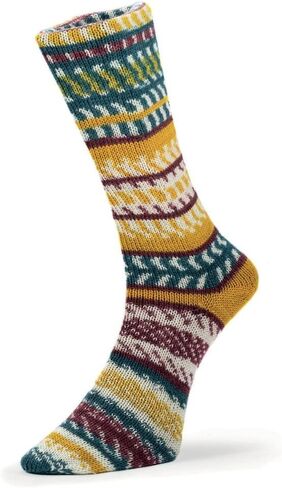 Premium Multicolor, Wool and Nylon Self-Patterning Superwash 4 Ply/Sport-Weight Sock Yarn 100g - Super Sock 11 Aragon in Saudi Arabia