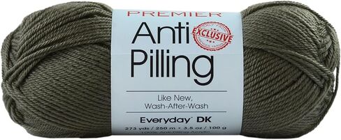 Premier Yarns Anti-Pilling Everyday DK Yarn, Made of Anti-Pilling Acrylic, Ideal Yarn for Crocheting and Knitting, Machine Washable, Lightweight Yarn, Khaki, 3.5 oz, 273 Yards in Kuwait