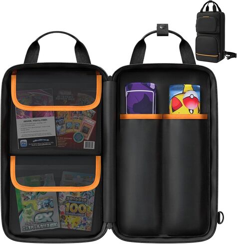 Playmat Tube Case for 2pcs L24’’x W14’’/L31’’x W15.5’’ Playmats, Gaming Mat Tube Organizer Bag with Card Pocket & Dice Holder & Shoulder Strap Fits for MTG, TCG, Trading Card Games, Travel in Kuwait
