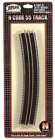 N Code 55 Nickel Silver 18.75" Radius Full Curve Track (6) in Kuwait