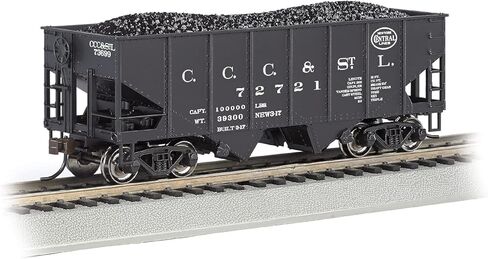 Bachmann Trains - 55 TON 2-Bay USRA Outside BRACED Hopper with Removable Erie Load -NYC - Big Four #72721 - HO Scale in Kuwait