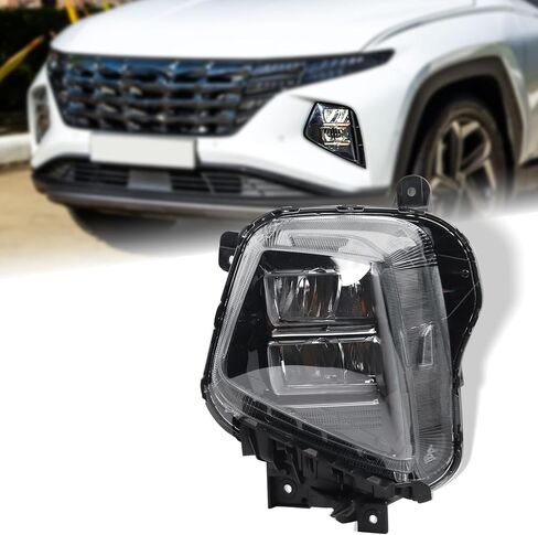 مجموعة المصابيح الأمامية LED متوافقة مع موديلات 2022-2026 Hyundai Tucson SE/SEL الجانب الأيسر للسائق 92101-CW150 92101-CW650 HY2502250 in Kuwait
