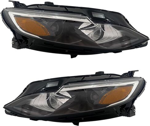 Driver Left Side Headlight Assembly W/Bulbs Compatible With 2019-2025 Chevy Malibu Projector Halogen Headlamp Replacement GM2502498 84650573 84494361 (Driver Side) in Saudi Arabia