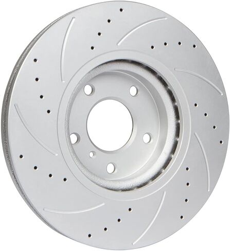 [Front & Rear Kit] Geomet Coated Brake Disc Rotors & Ceramic Brake Pads for Nissan Sentra 2020-2021 - 2022-2023 - 2024-2025 (SR & SV Only, NO Brake Drums) in Saudi Arabia