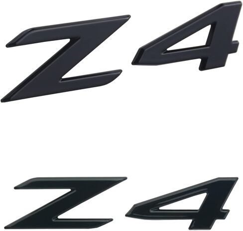 1 قطعة Z4 رسالة الجذع الباب الخلفي شارة الشعار الخلفي ملصق مائي استبدال لسيارة سلسلة Z4 (أسود لامع) in Kuwait