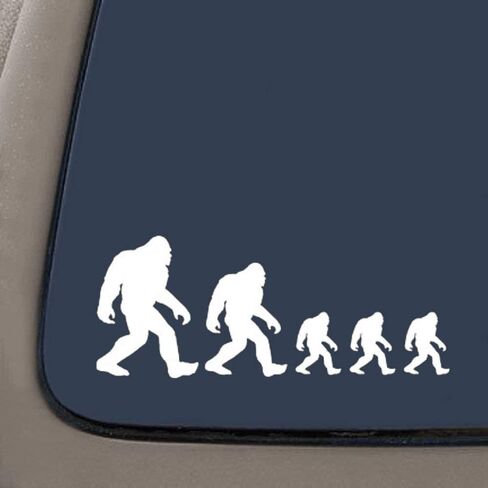 Bigfoot Sasquatch Family Stick Figure Decal Sticker | 7-Inches by 3-Inches | Premium White Vinyl Decal | RS119 in Saudi Arabia
