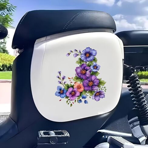 Bouquet Vinyl Car Stickers – 5.5-Inch Waterproof Decorative Decals 2-Pack Durable Bumper Stickers for Vehicles, Laptops Motorcycles Suitcases Refrigerators Walls, Doors Bicycles Easy Application in Saudi Arabia