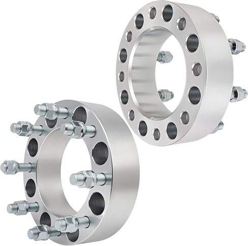 OCPTY 8x6.5 Wheel Spacers 2 inch for Dodge for B3500 with 9/16" Lug Nuts 126.15mm Hub Bore Compatible for E-250 Econoline for E-350 Super Duty for E-150 in Kuwait