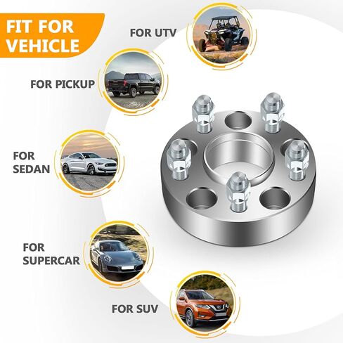 OCPTY 8x6.5 Wheel Spacers 2 inch for Dodge for B3500 with 9/16" Lug Nuts 126.15mm Hub Bore Compatible for E-250 Econoline for E-350 Super Duty for E-150 in Kuwait