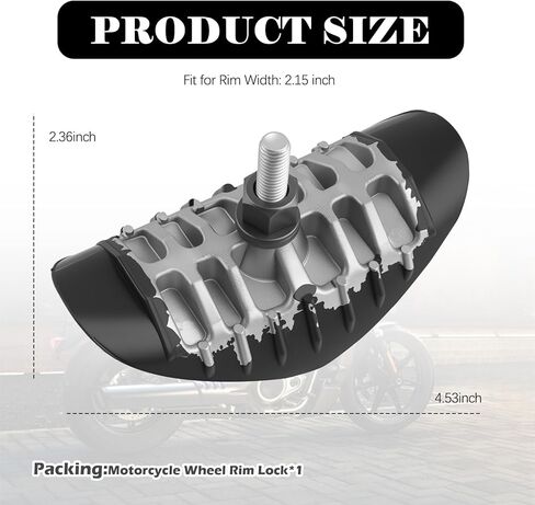 2.15 Inch Motorcycle Rim Lock,Motorcycle Wheel Lock for Rim Avoids Damage to Inner Tubes,Univesal Rims Locks Dirt Bike Motorcycles Accessories Compatible with 50cc-250cc in Saudi Arabia