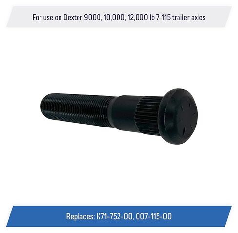أزرار ضغط على العجلات 5/8 بوصة - 18 × 3.5 بديلة لـ Dexter 10k، 12k lb Trailer Axle Lugs (عبوتان) in Kuwait